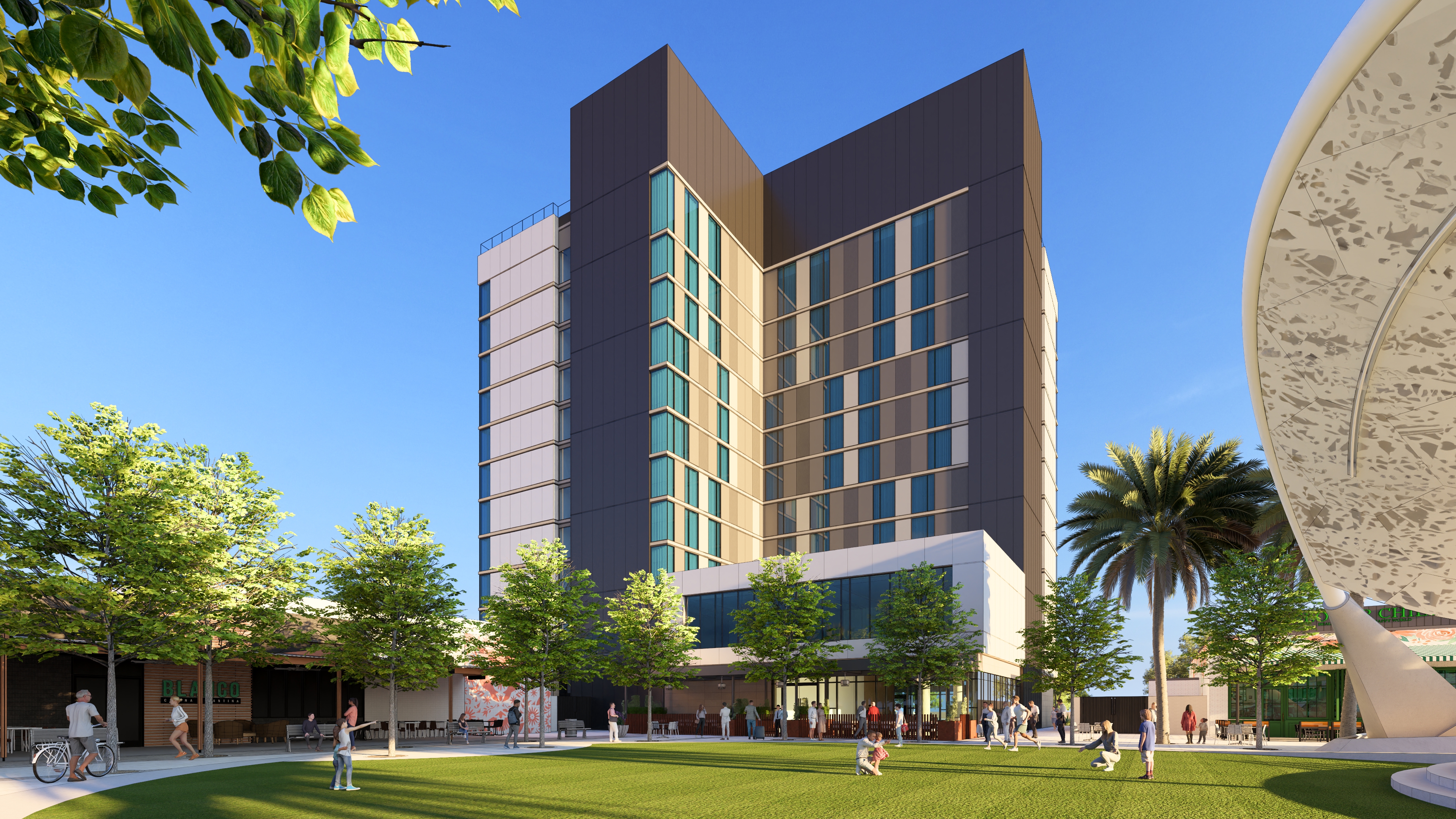 Canopy mixed-use building alternate angle