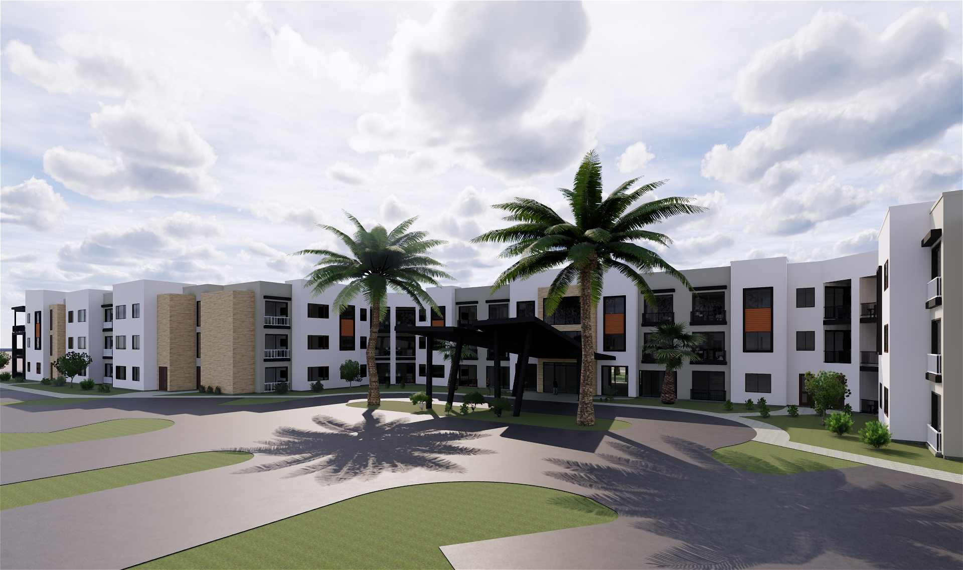 Large multifamily complex aerial