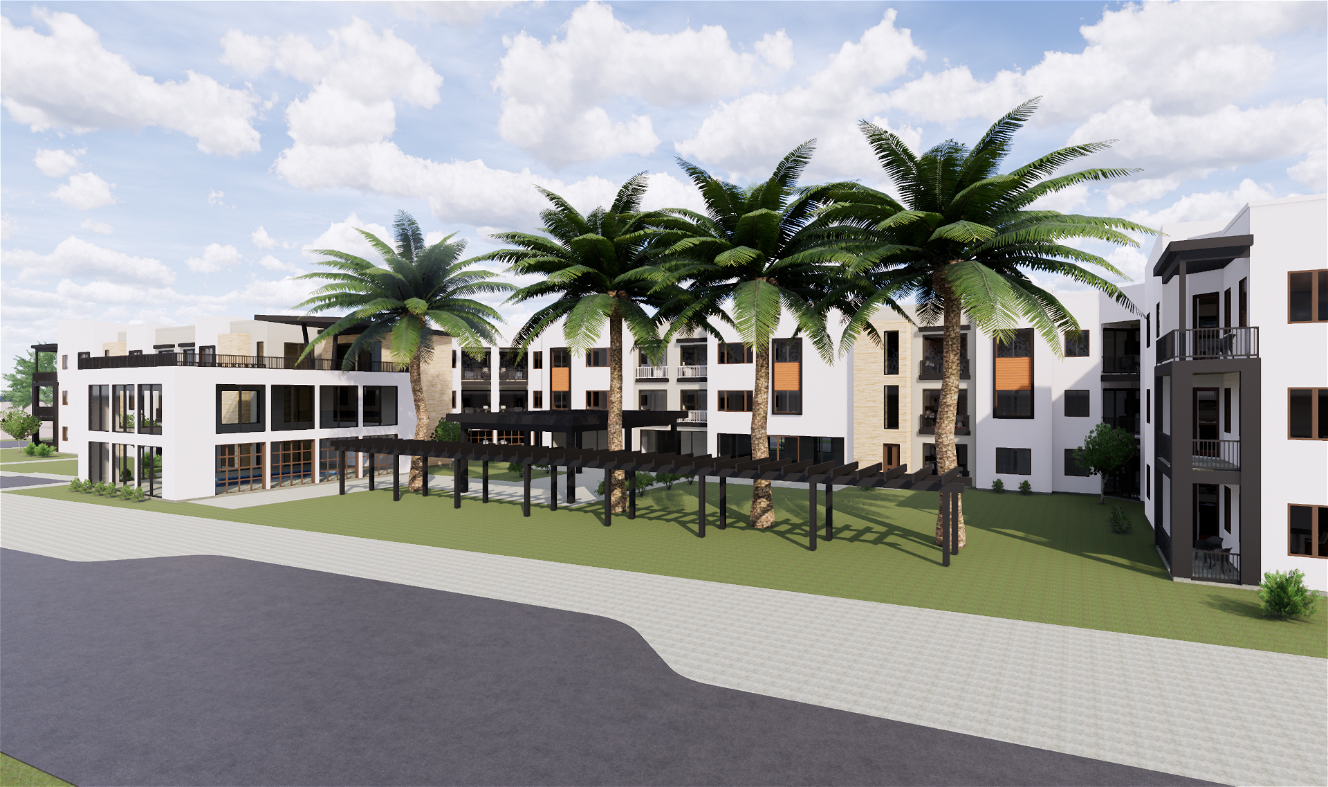 Multifamily campus massing